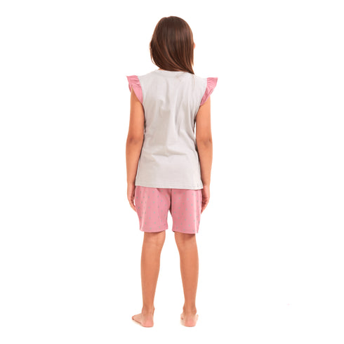 Girls summer pajama set Hedgehog t-shirt + Cashmere shorts